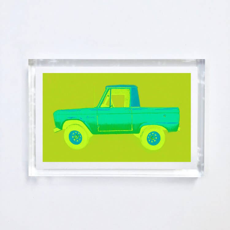 #5 Bronco Print With Acrylic Frame - Joy