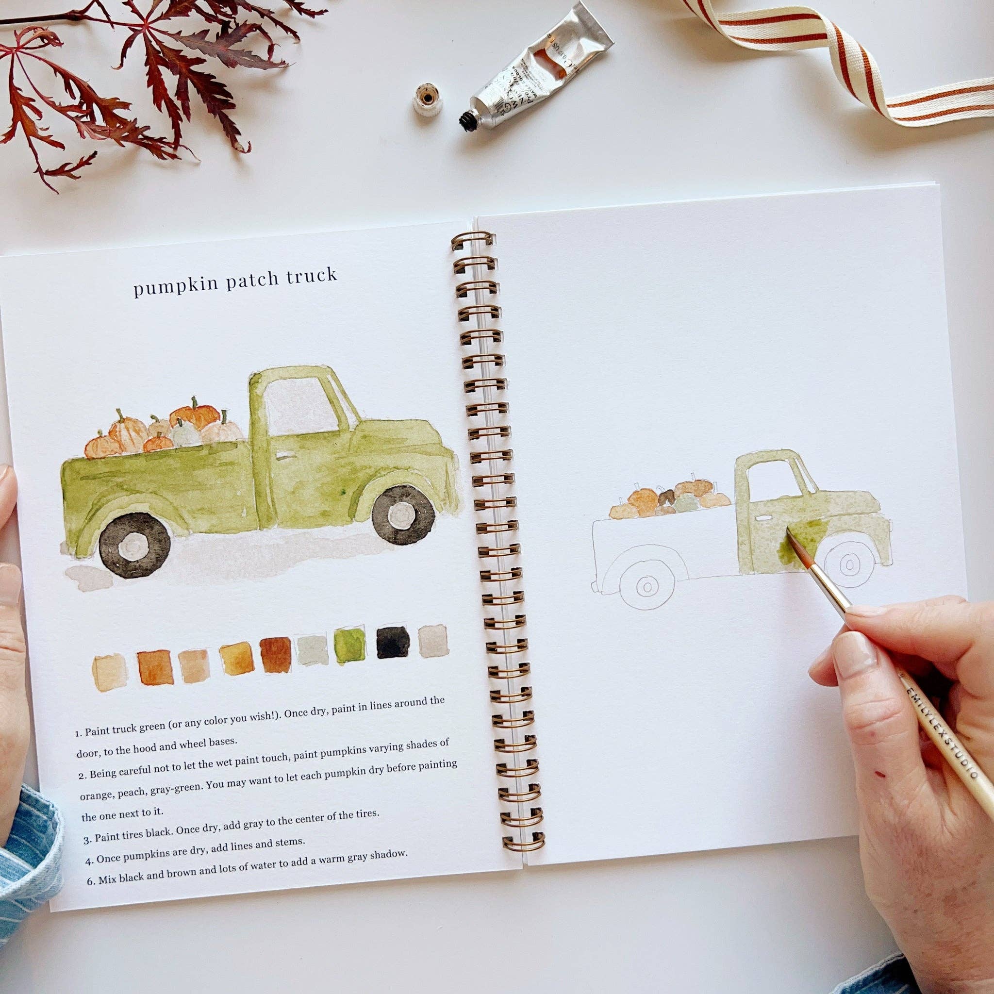Autumn Watercolor Workbook - Joy