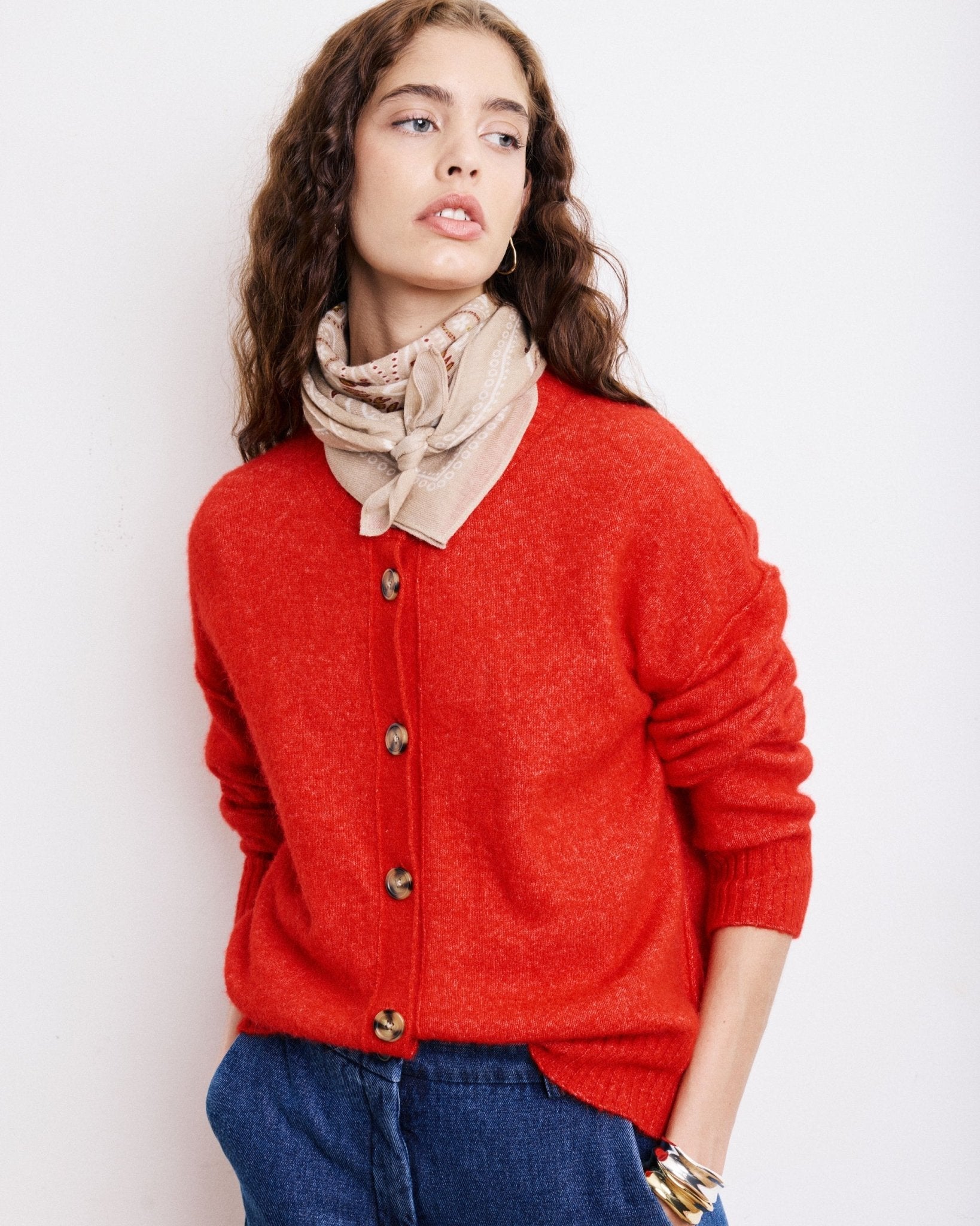 BANDANA Heather Beige Scarf - Joy