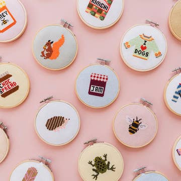 Bat Cross Stitch Kit for Beginners - Joy