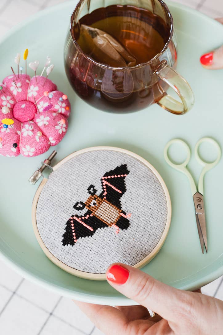 Bat Cross Stitch Kit for Beginners - Joy
