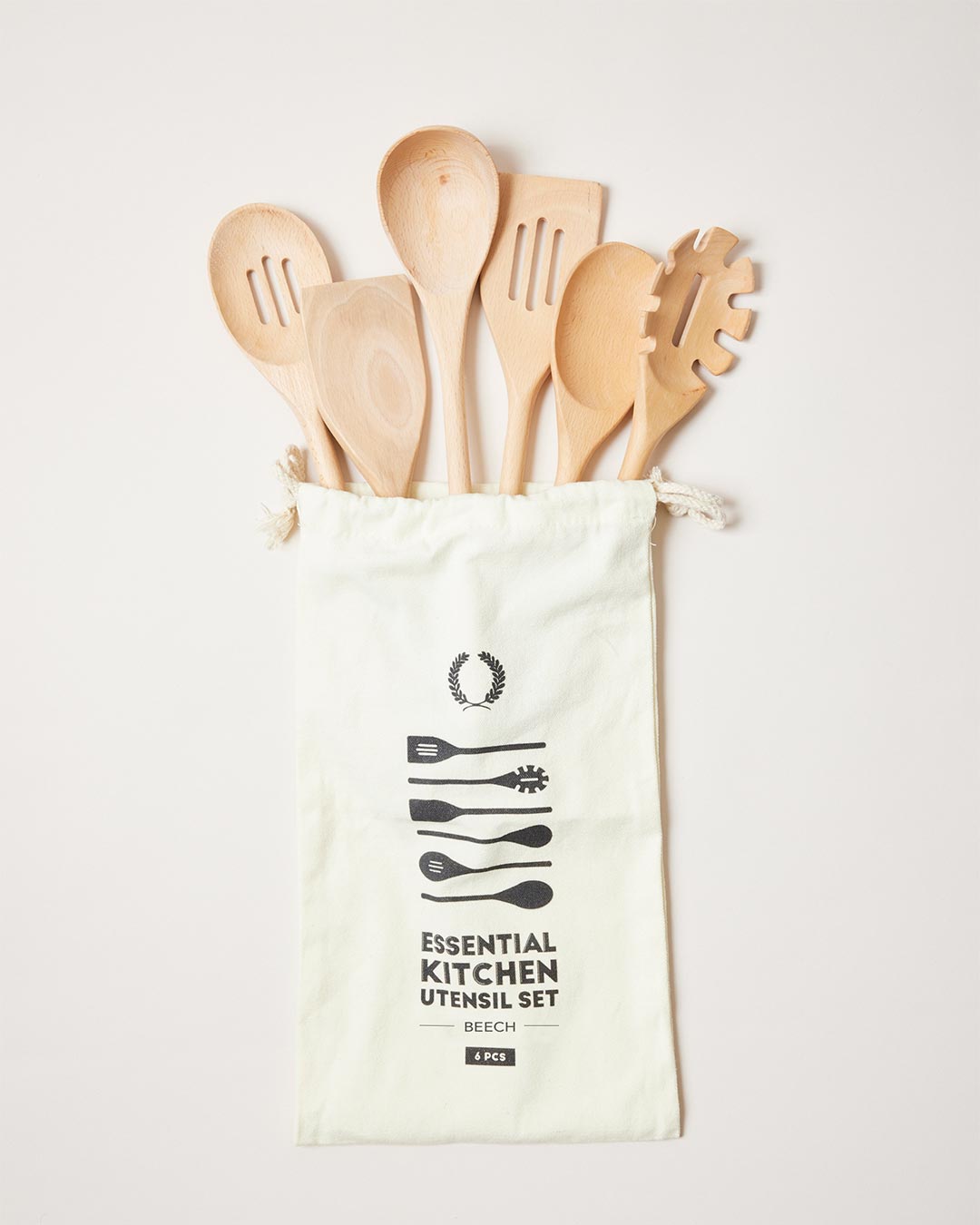 Beech Essential Kitchen Utensils - Set of 6 - Joy