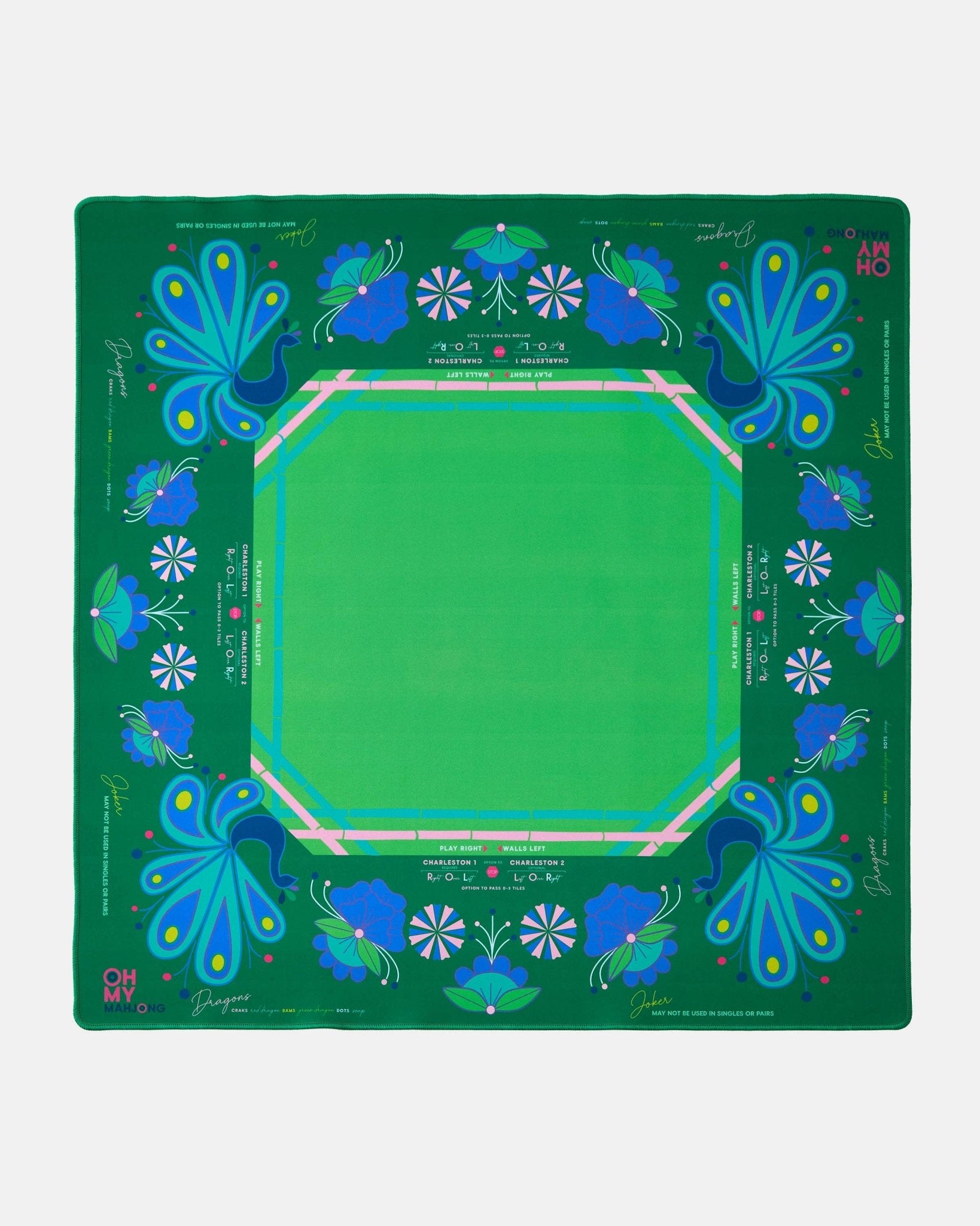 Birdie Green Mahjong Mat - Joy