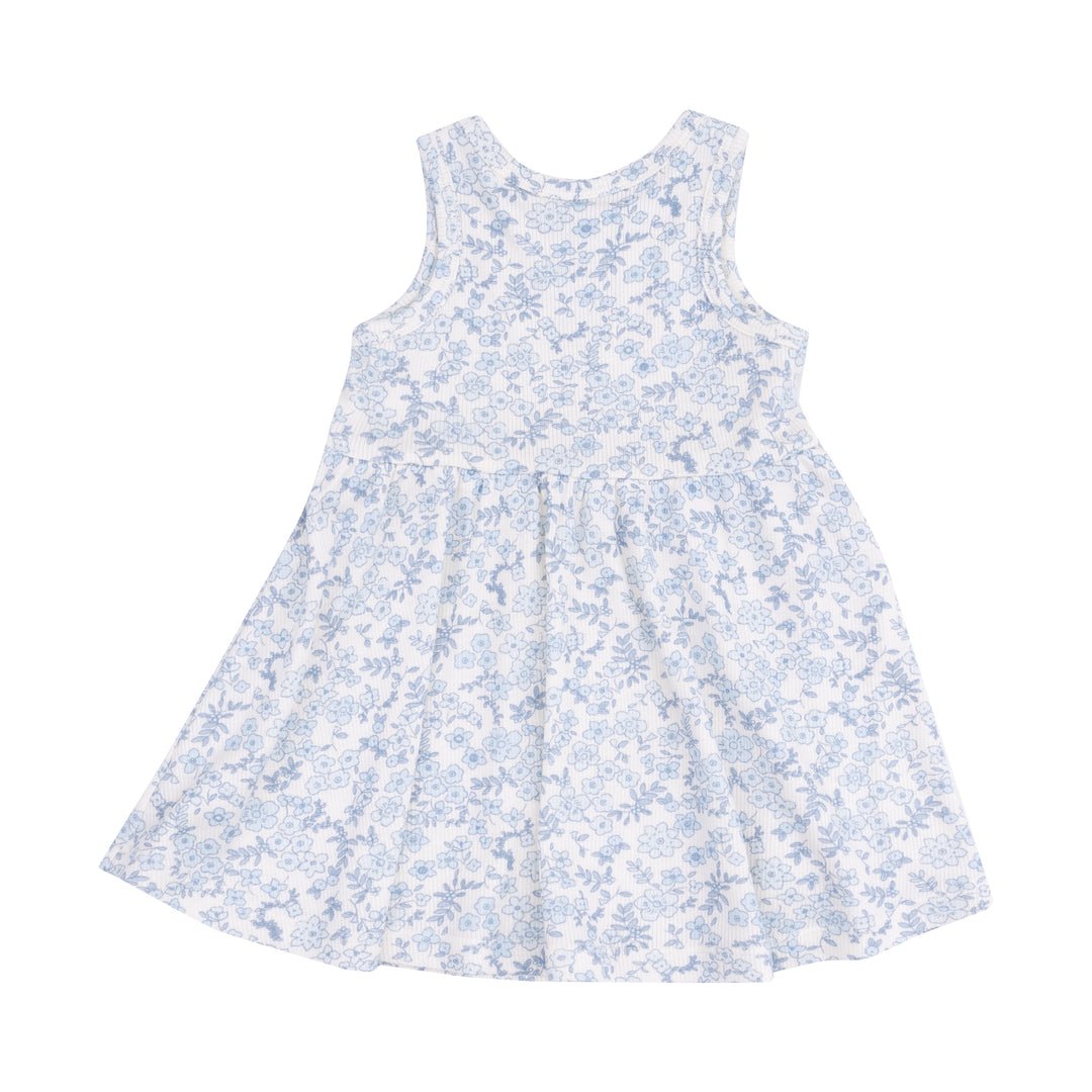 Blue Calico Floral Tank Dress & Bloomer - Joy