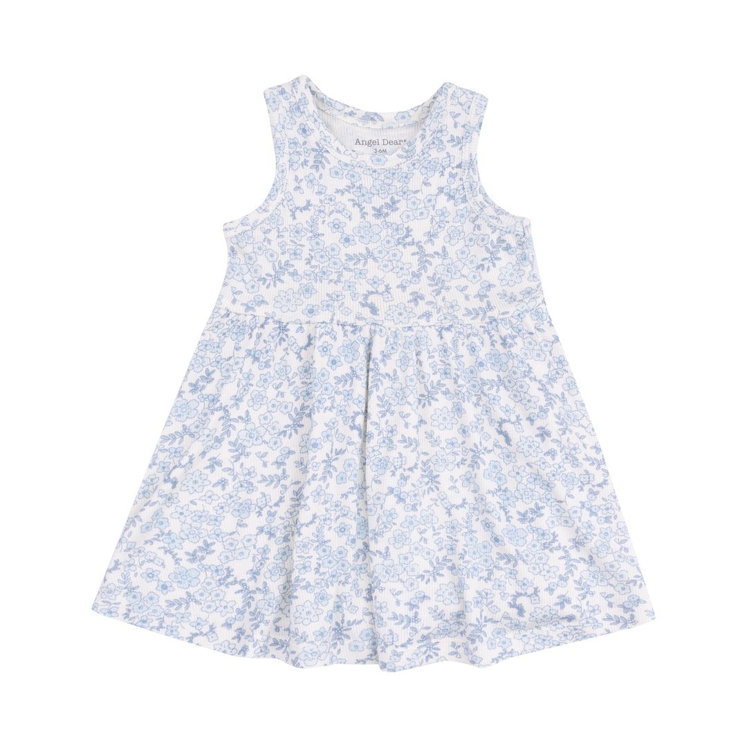 Blue Calico Floral Tank Dress & Bloomer - Joy