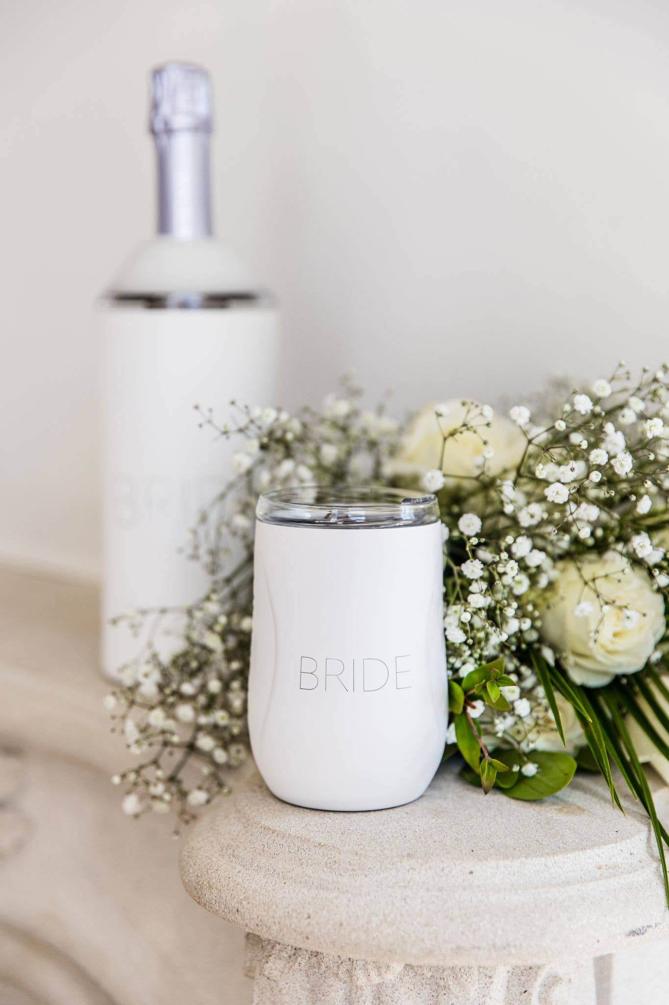 Bride Wine Tumbler in White - Joy