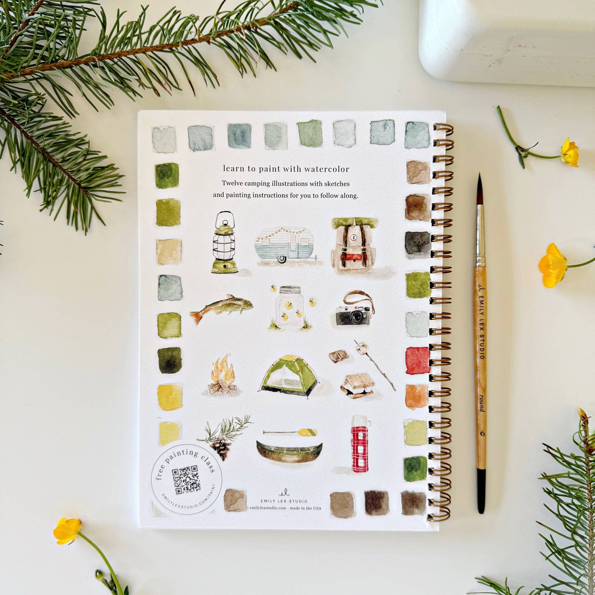 Camping Watercolor Workbook - Joy