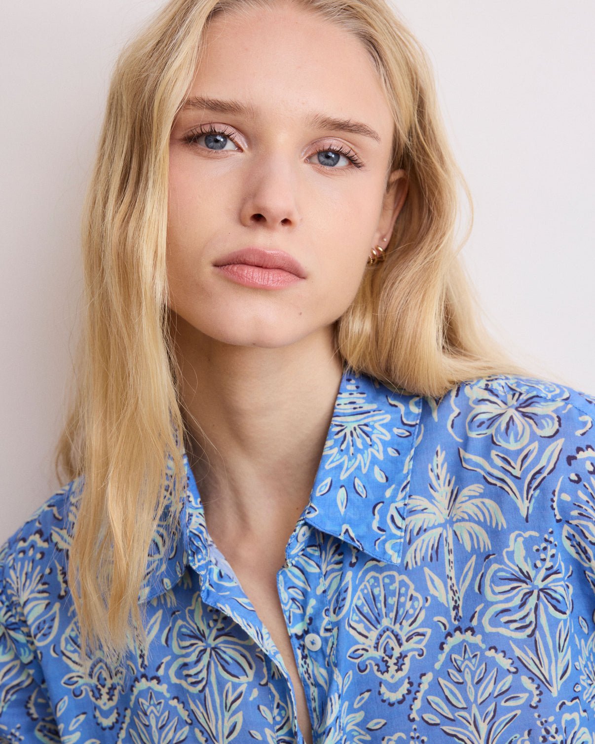 Caro Woven Shirt - Blue - Joy