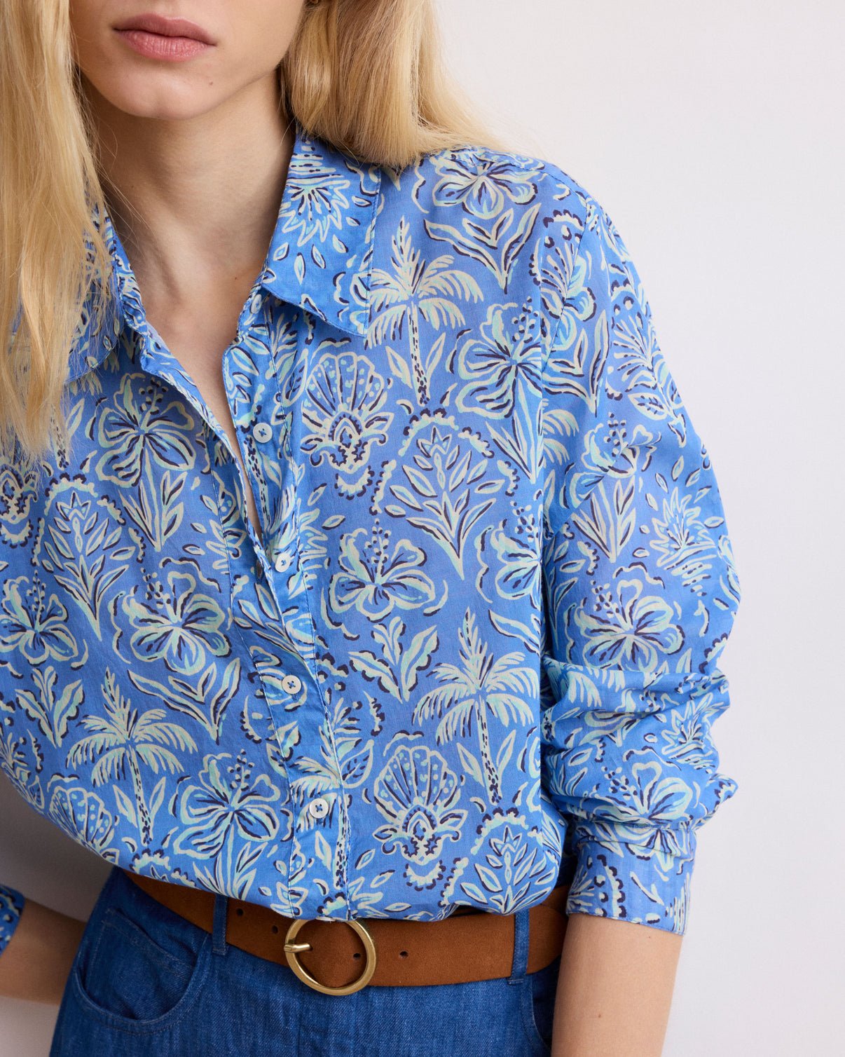 Caro Woven Shirt - Blue - Joy
