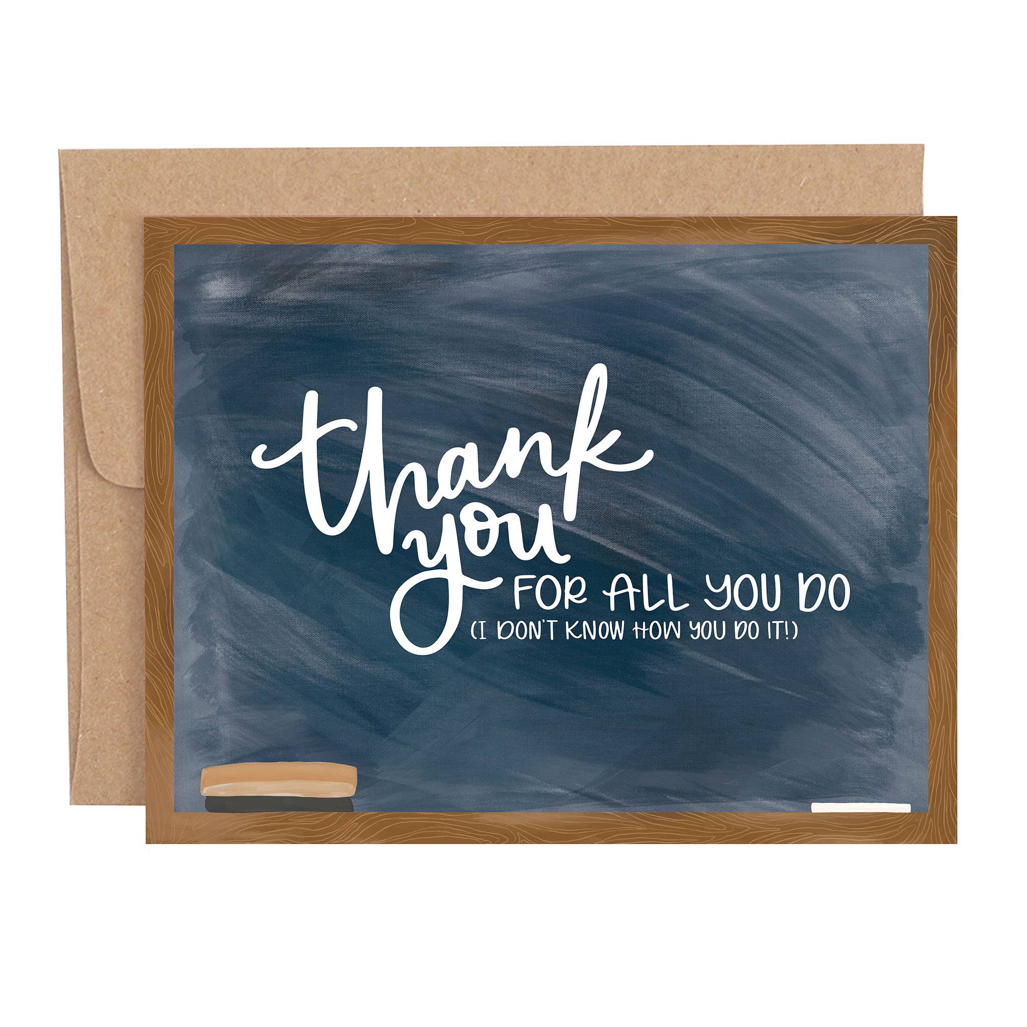 Chalkboard Teacher Appreciation Greeting Card - Joy