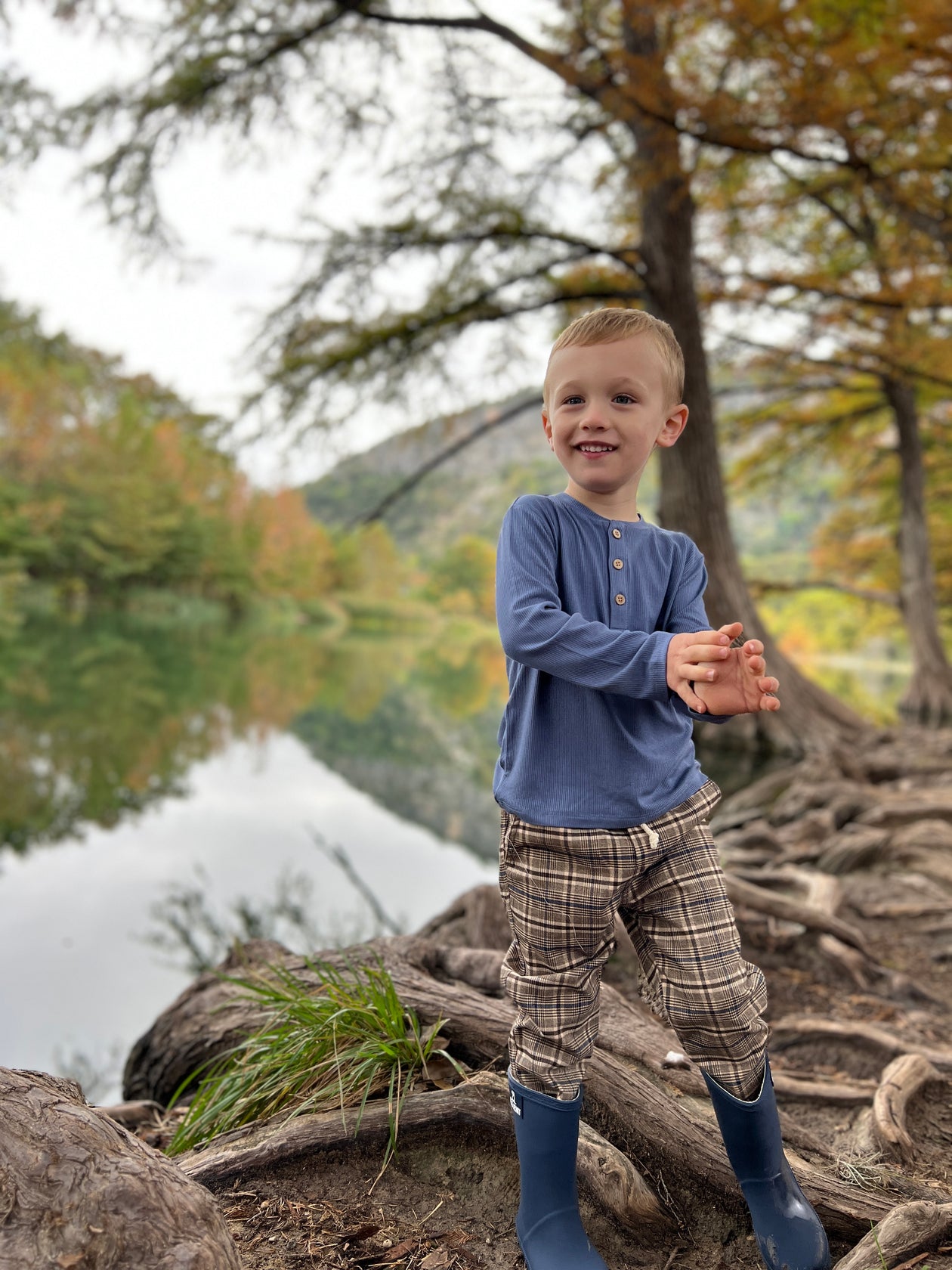 CHARLIE Brown Plaid Pants - Joy