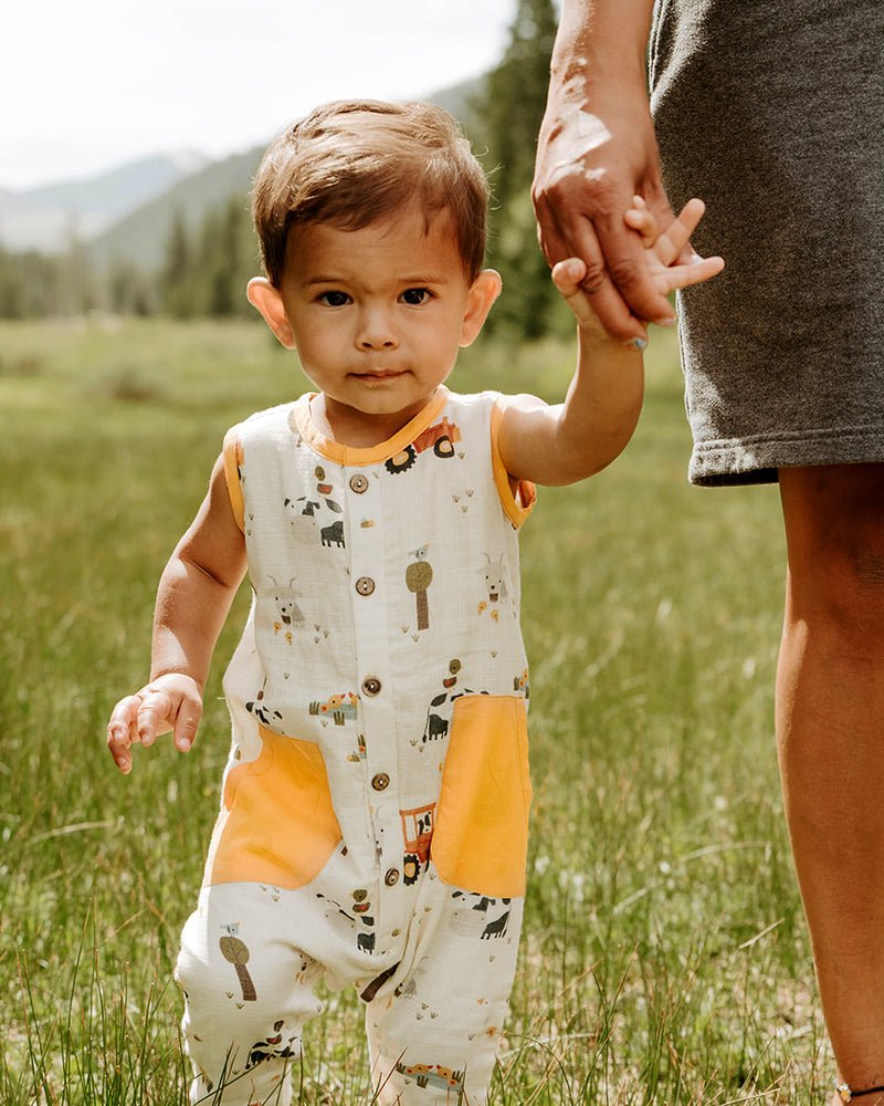Chick Chick Farm Side Pocket Sleeveless Jumpsuit Romper - Joy