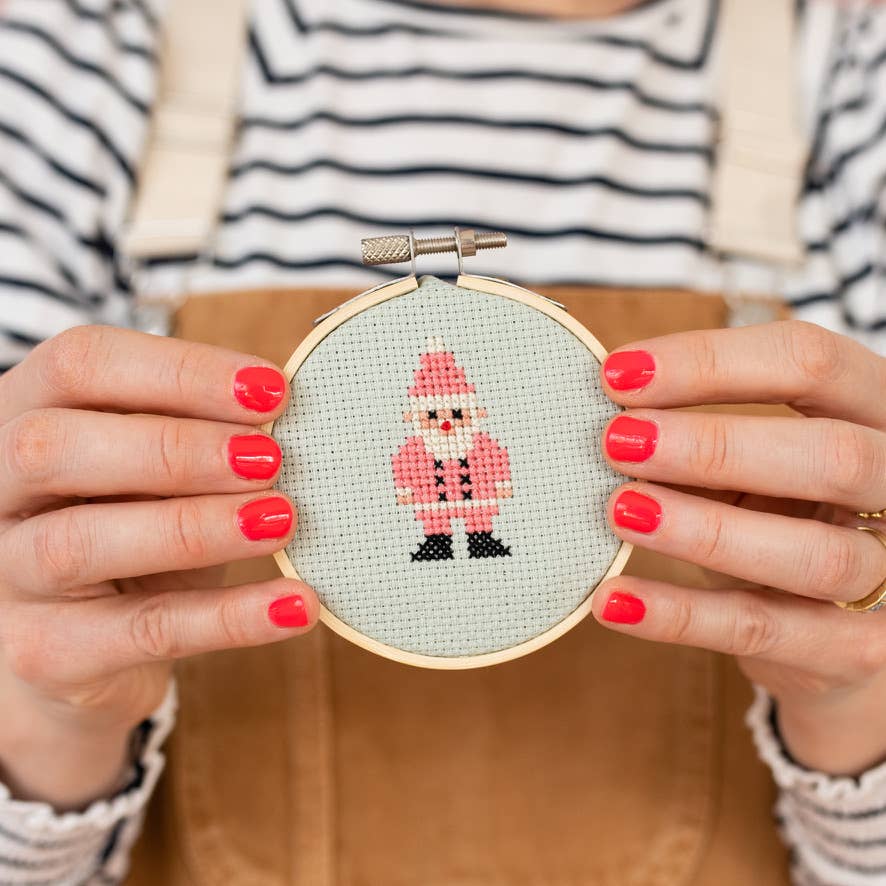 Christmas Santa Cross Stitch Kit - Joy