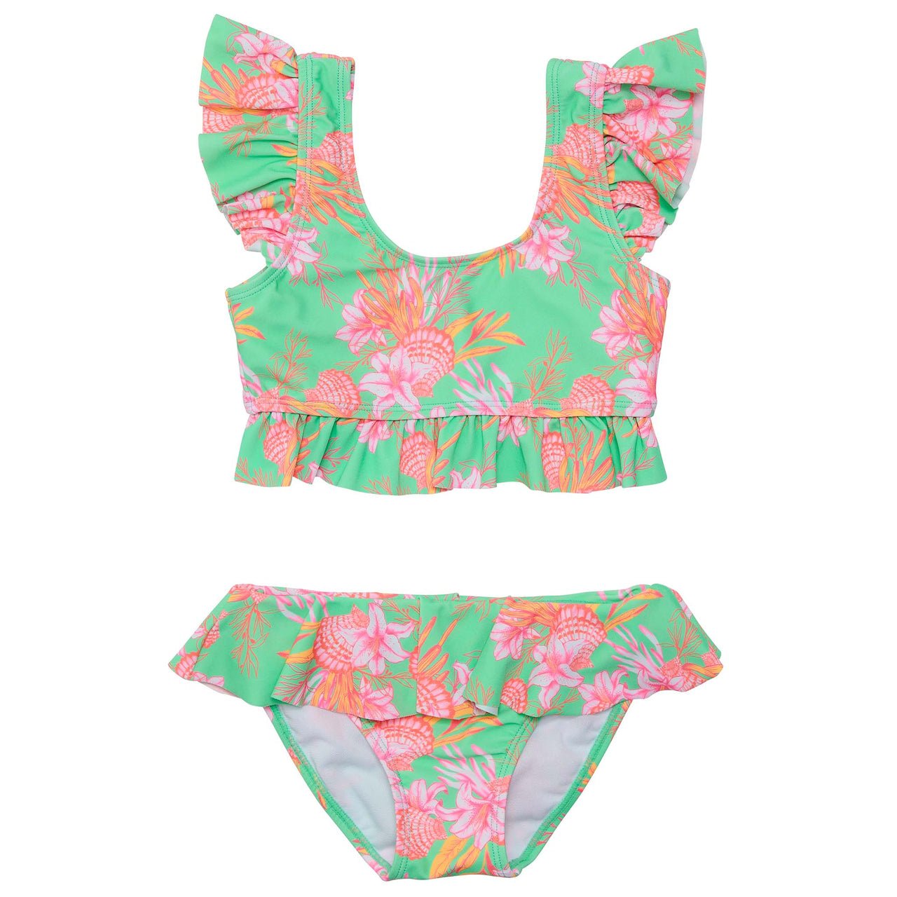 Coastal Shells Sustainable Frilled Crop Bikini - Joy