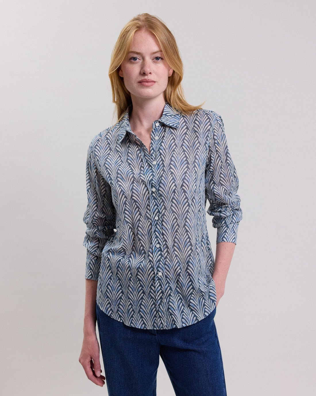 Coraz Woven Shirt - Navy - Joy