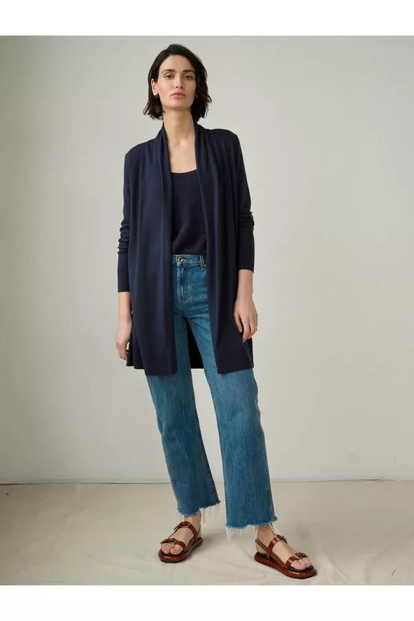 Cotton Silk Long Open Cardigan - Joy