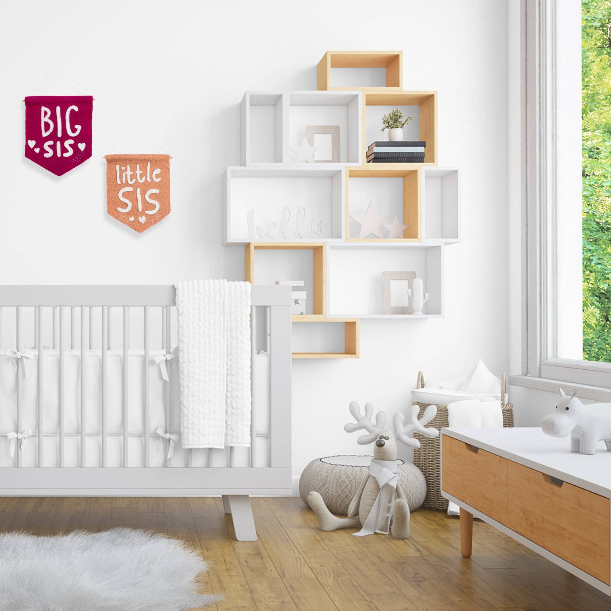 Felt Big Sis Banner Flag - Joy