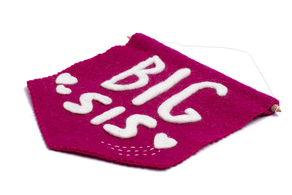Felt Big Sis Banner Flag - Joy
