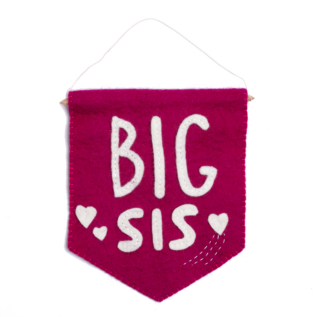 Felt Big Sis Banner Flag - Joy