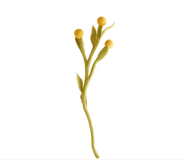 Felt Billy Buttons: Yellow - Joy