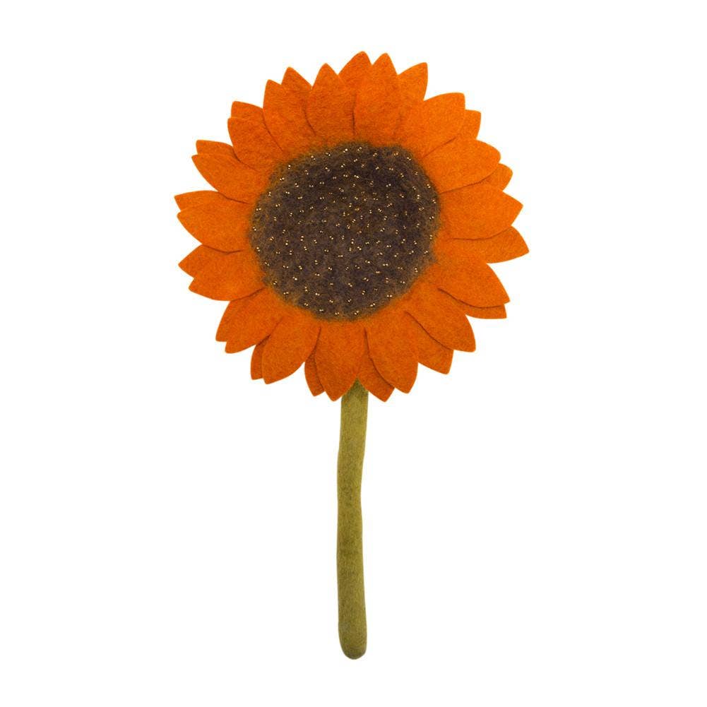 Felt Sunflower: Orange - Joy