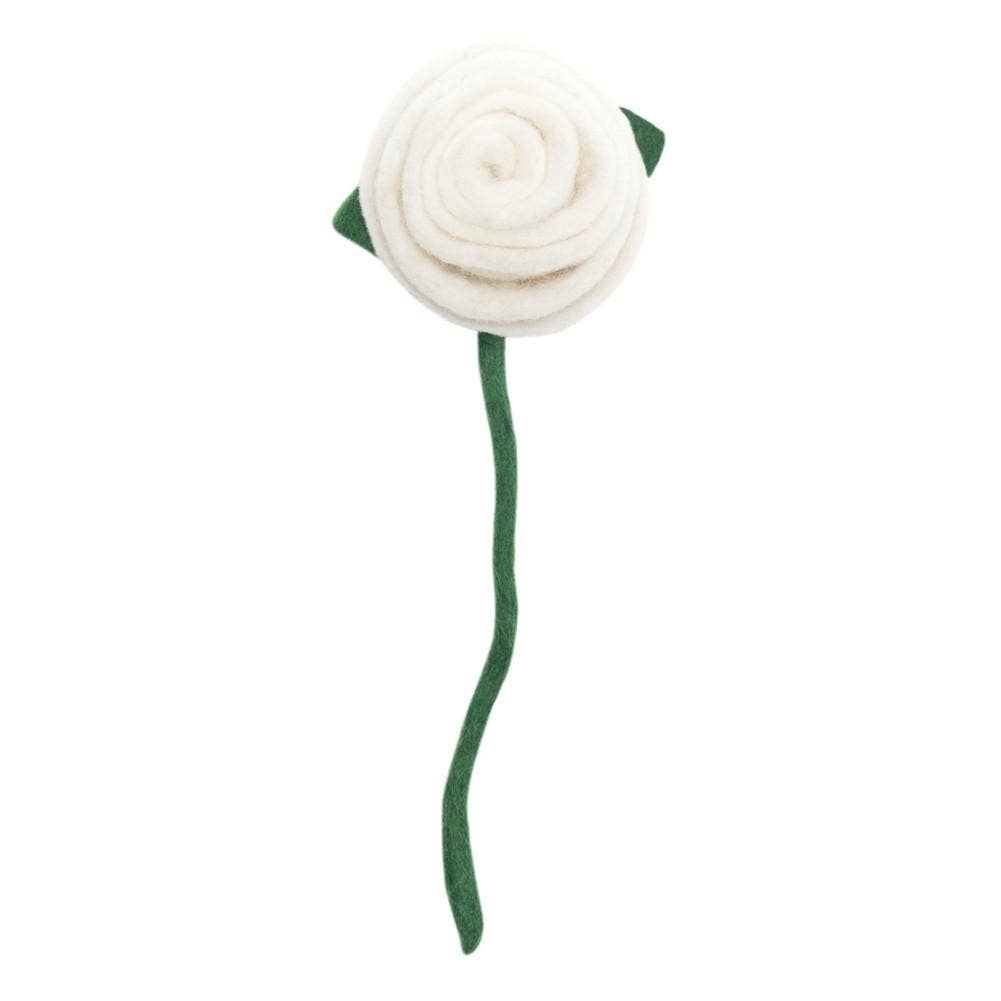 Felt Tea Roses: White - Joy