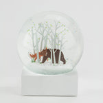 Fox and Bear Snow Globe - Joy
