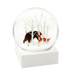 Fox and Bear Snow Globe - Joy