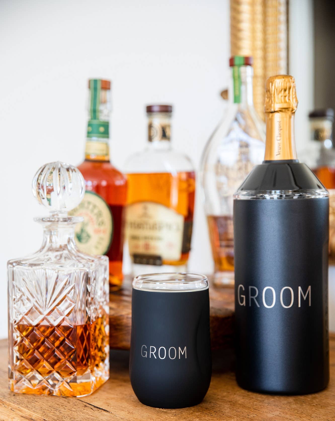 Groom Wine & Champagne Chiller in Black - Joy
