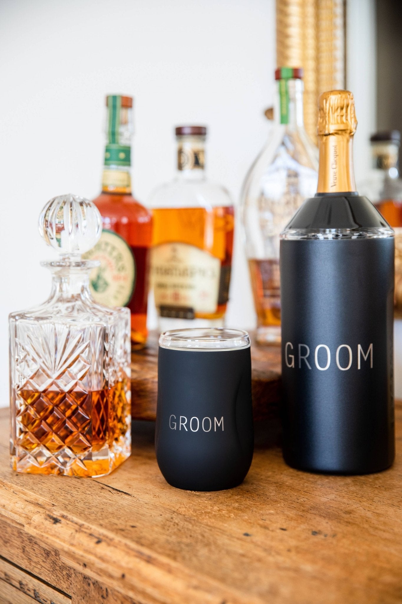 Groom Wine & Champagne Chiller in Black - Joy