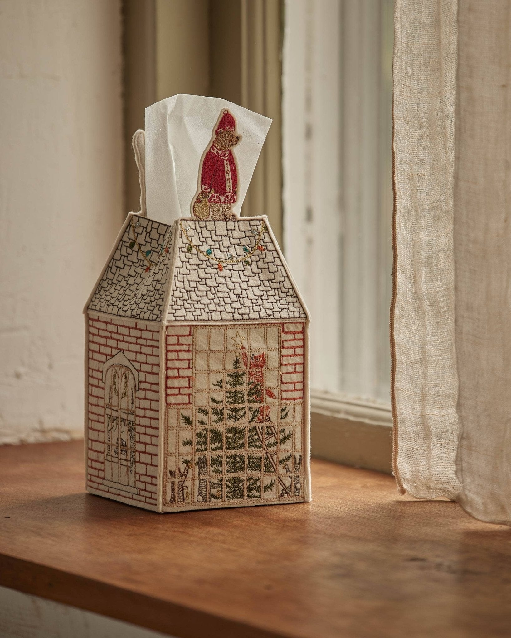 Home for the Holidays Tissue Box Cover - Joy