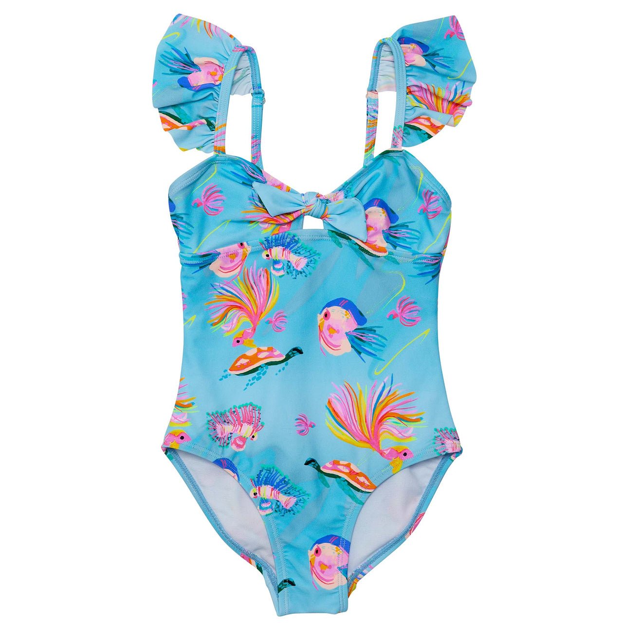 Kaleido Fish Sustainable Frill Swimsuit - Joy