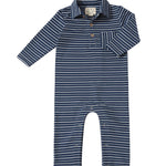 KINGSTON Navy/White Polo Romper - Joy