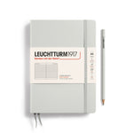 Light Grey Medium Hardcover Notebook - Ruled - Joy
