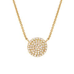 Liven Medium pave circle necklace - 8mm - Joy