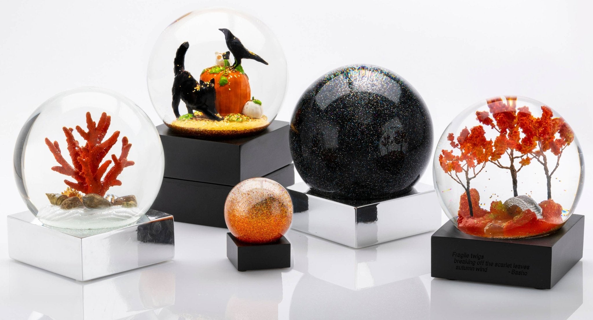 Mini Jewels Snow Globes - Set of 4 - Joy