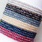 Mini Stretch Crystal Beaded Wrap Bracelet 9686B - Joy