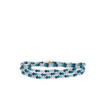 Mini Stretch Crystal Beaded Wrap Bracelet 9686B - Joy