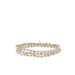 Mini Stretch Crystal Beaded Wrap Bracelet 9686B - Joy