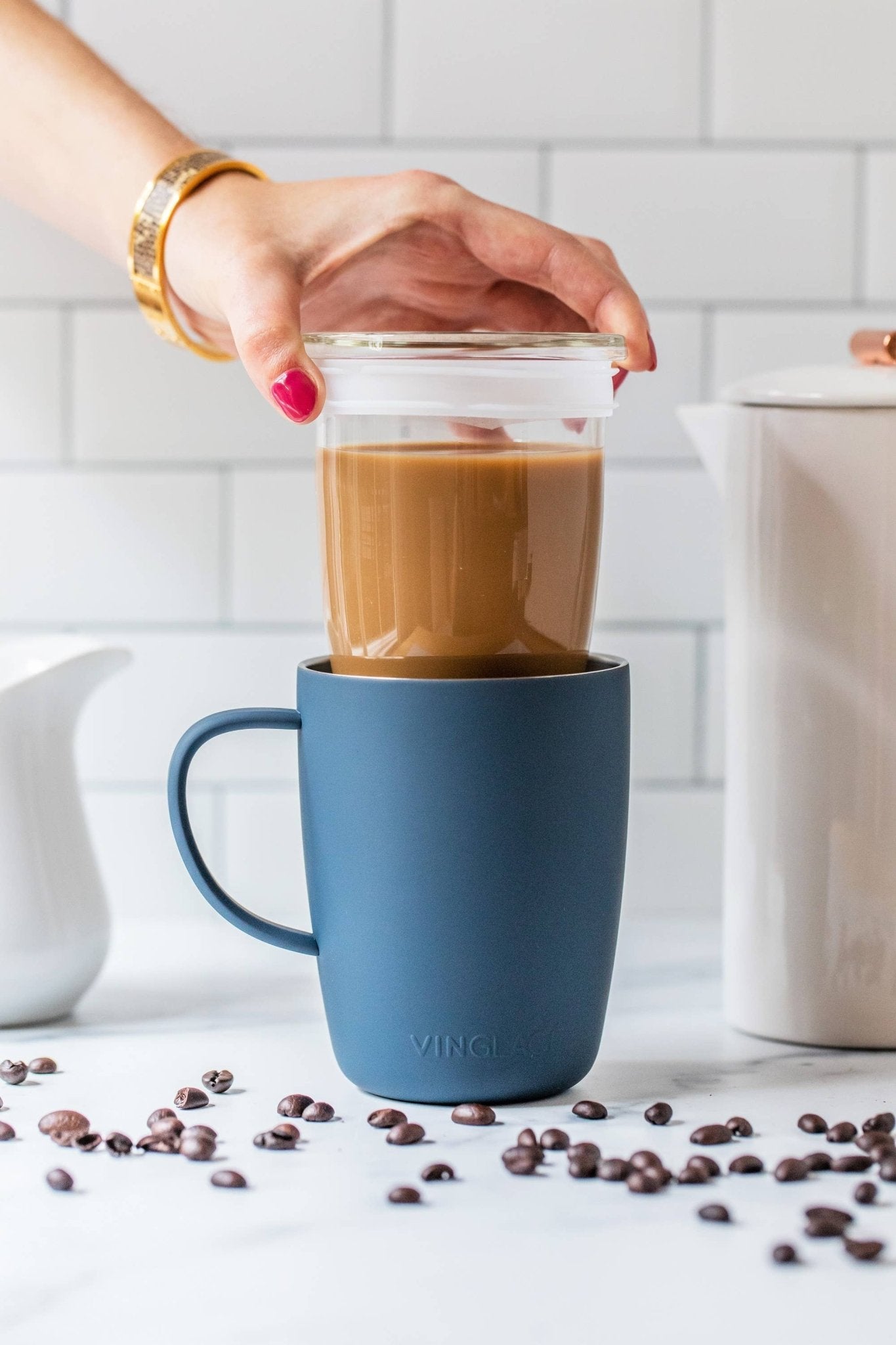 Navy Coffee Cup - Joy