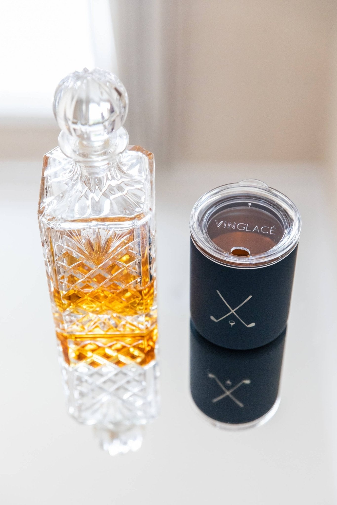Navy Glass Lined Whiskey Low Ball Set of 2 - Joy