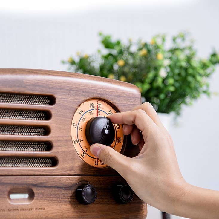 Original Ⅱ Retro Wooden AM/FM Radio Bluetooth Speaker: Brown - Joy