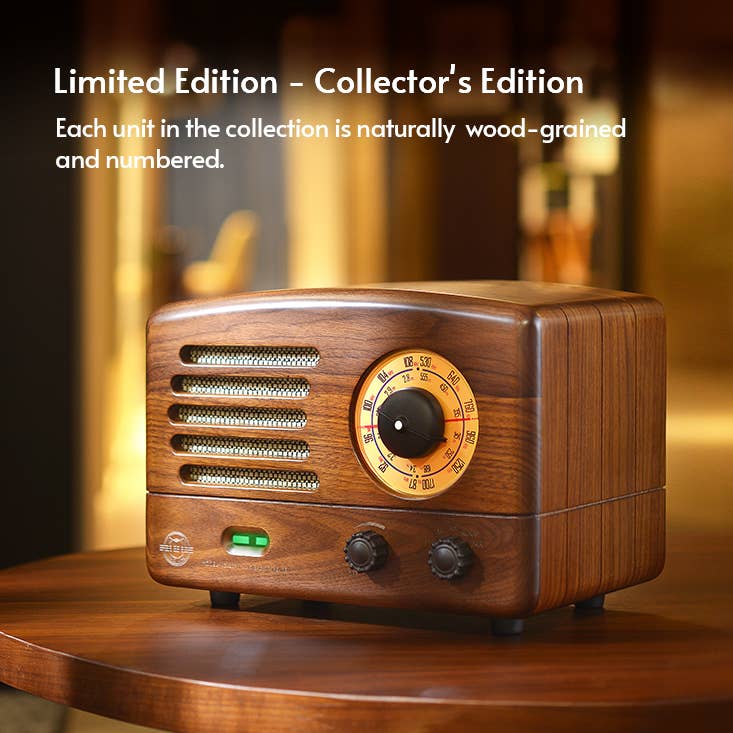 Original Ⅱ Retro Wooden AM/FM Radio Bluetooth Speaker: Brown - Joy