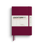 Port Red Medium Hardcover Notebook - Plain - Joy