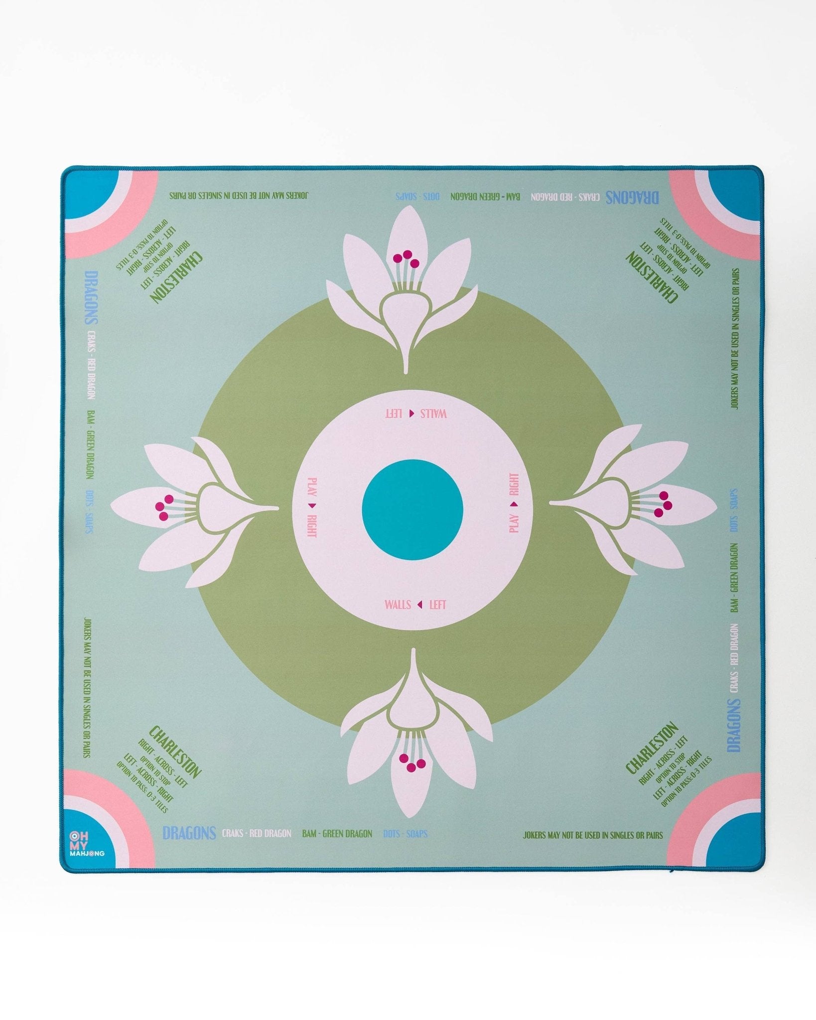 Sage Lotus Mahjong Mat - Joy