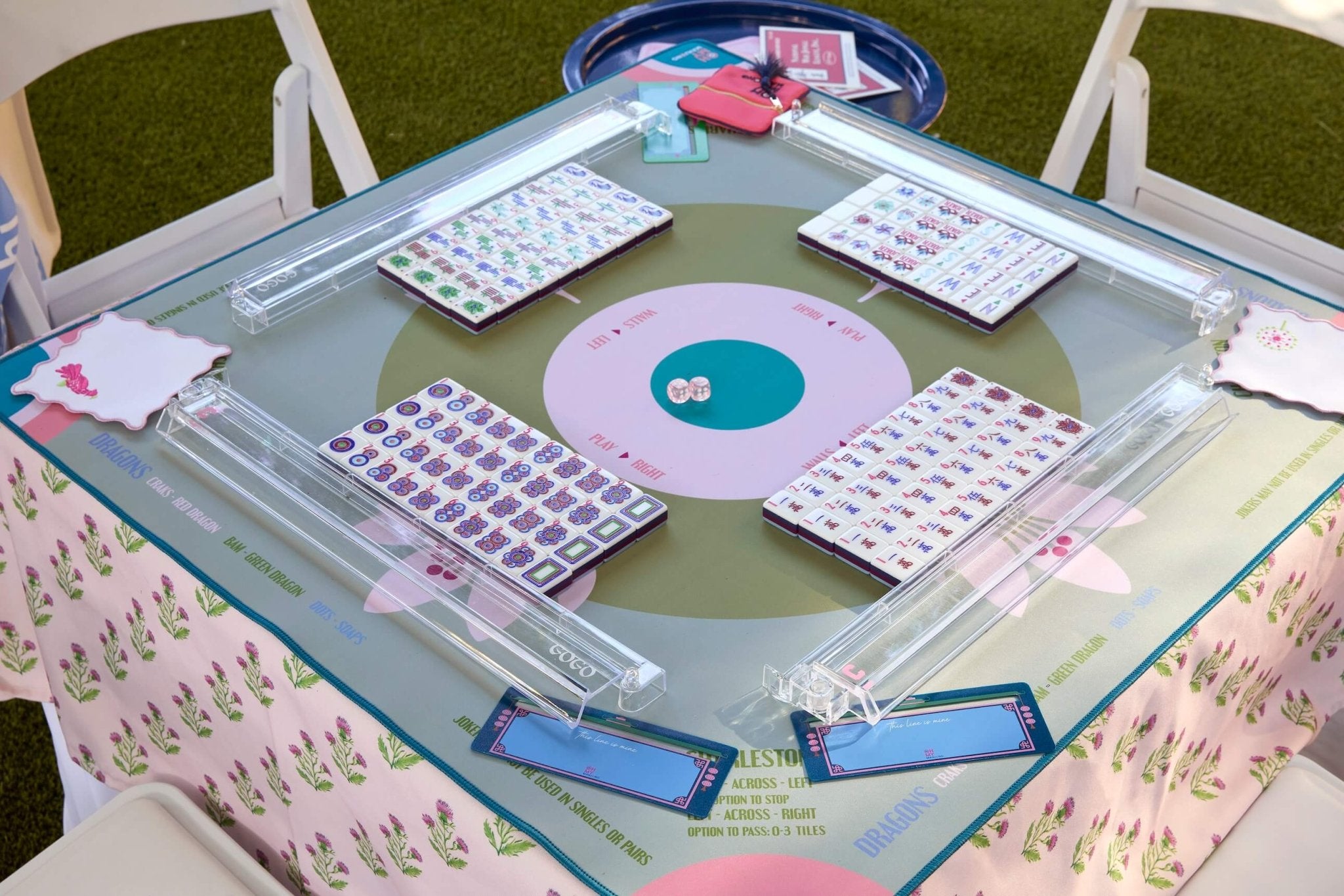 Sage Lotus Mahjong Mat - Joy