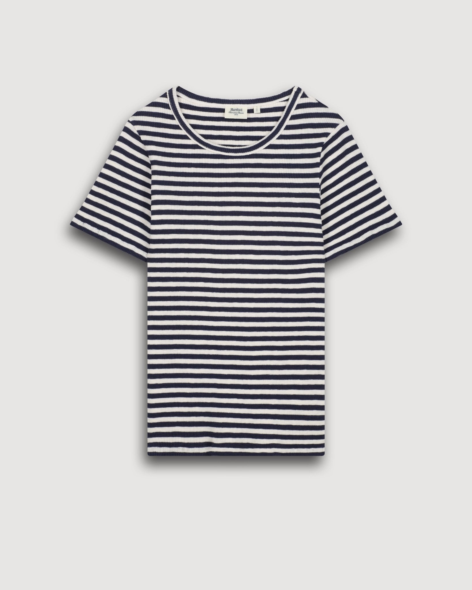 Teofila T-Shirt - Ecru & Navy - Joy