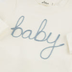 Two Piece Set - "Baby" Fog Embroidered - Cream - Joy