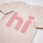 Two Piece Set - Blush Heart - Dot "hi" - Sand - Joy