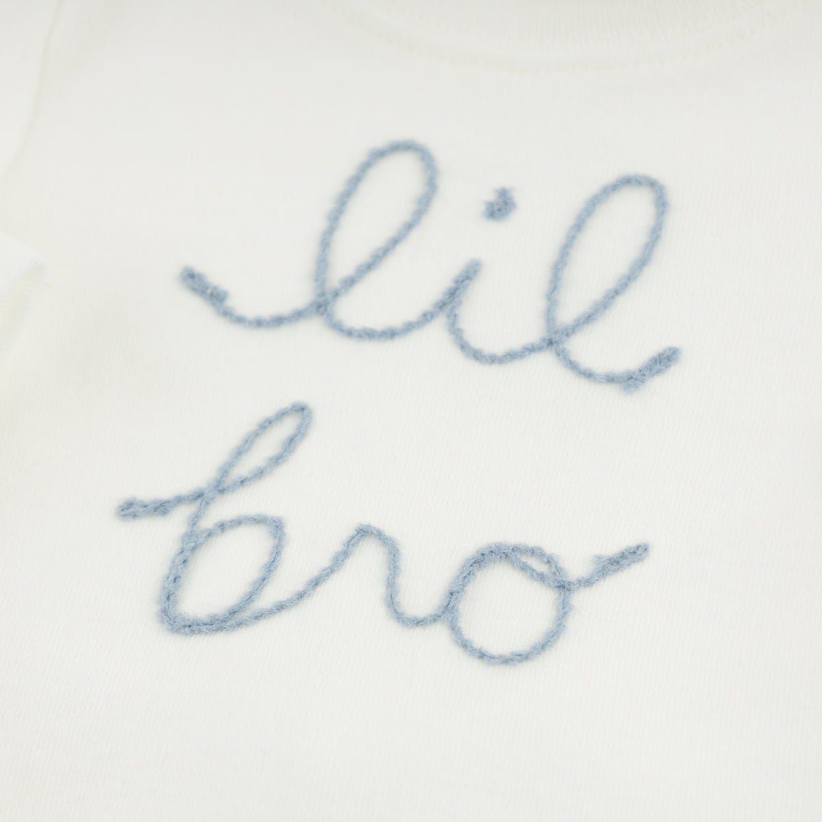 Two Piece Set "lil bro" in Fog - Cream - Joy